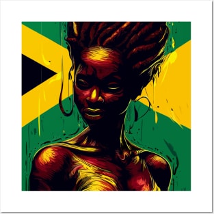 Rasta jamaica woman Posters and Art